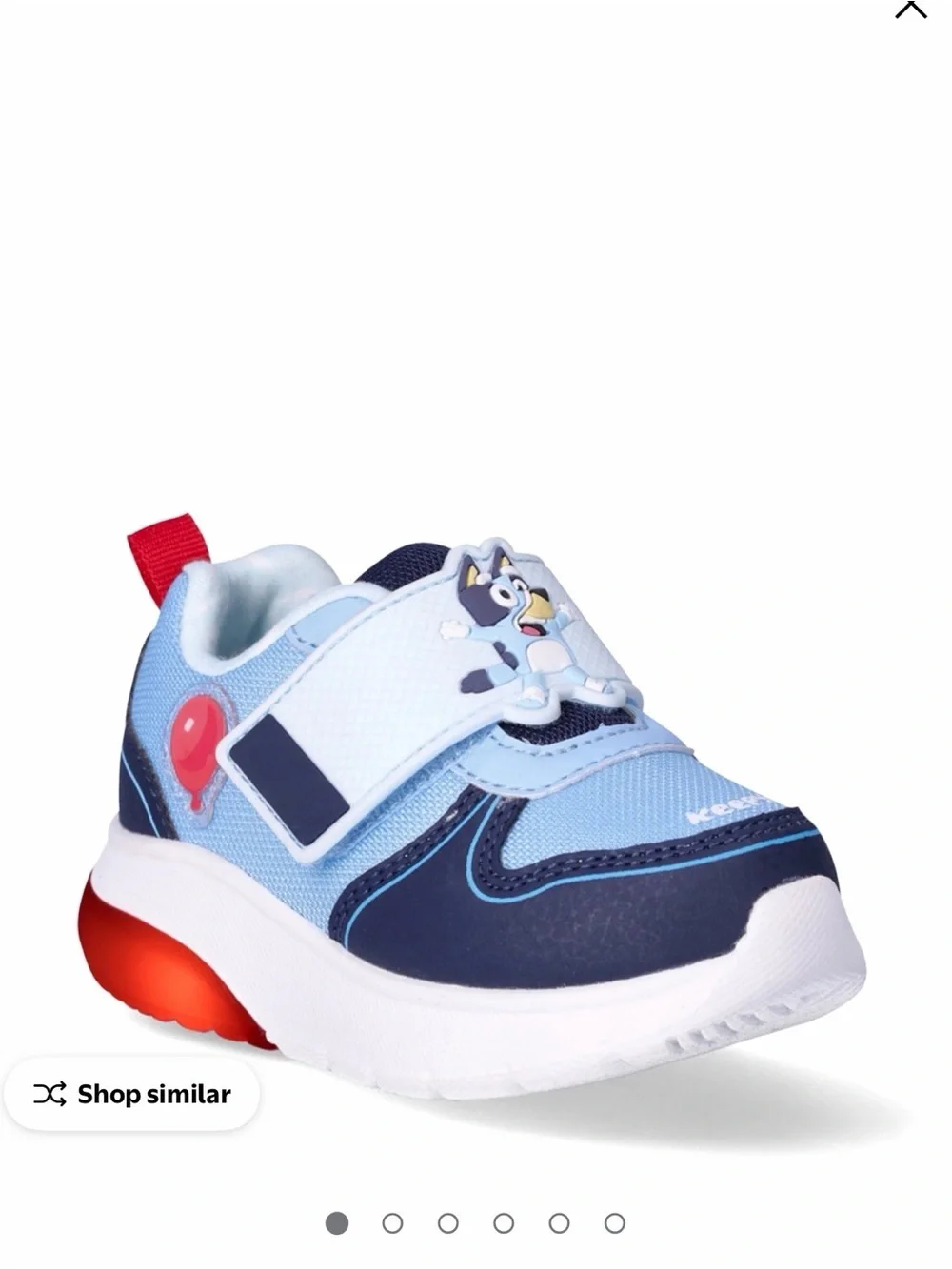 Toddler Light Blue & Navy Character Hook-and-Loop Sneaker